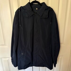 Burberry Brit navy XXL jacket with hood and liner excellent condition